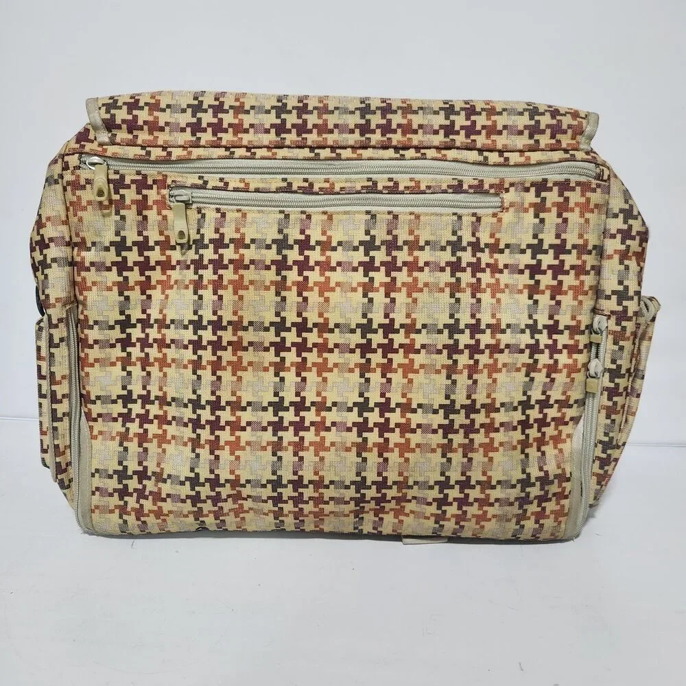Vintage Burton Houndstooth Messenger Bag Y2K (Laptop, Diaper, Etc.) Multi-Pocket